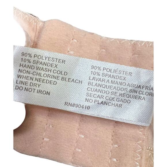 Delta Burke Womens Bra Lace Underwire Lightly Lined Full Coverage Beige 42D - Picture 9 of 9